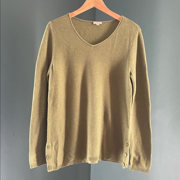 Talbots Women's Olive Sweater - Picture 2 of 3